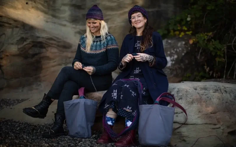 Spincycle Yarns founders Kate Burge, left, and Rachel Price. They call themselves the Spinsters. Photo supplied.