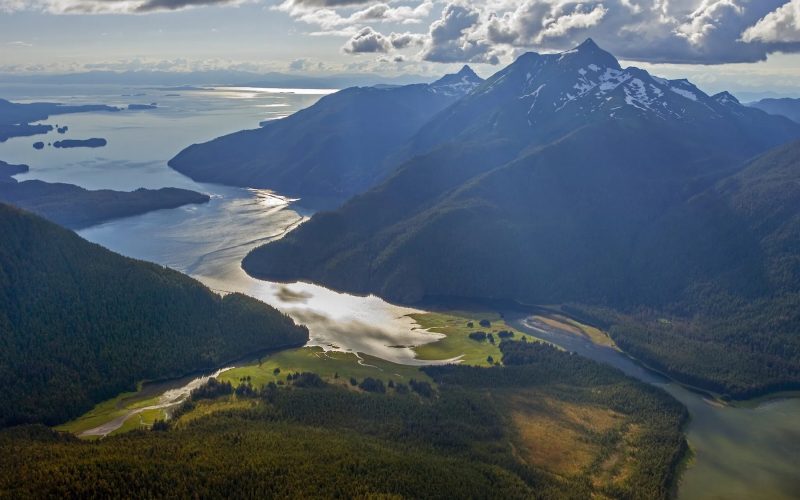 The otherworldly beauty of the Tongass National Forest is at the heart of the livelihood of many local Southeast Alaska businesses that host a booming tourism industry. “They don’t come here to see clearcuts,” says Dan Blanchard, whose small-boat cruise operation draws 7,000 to 10,000 visitors every summer to see the big trees, bears and wild salmon that have thrived under the protection of the federal Roadless Rule. (Amy Gulick)